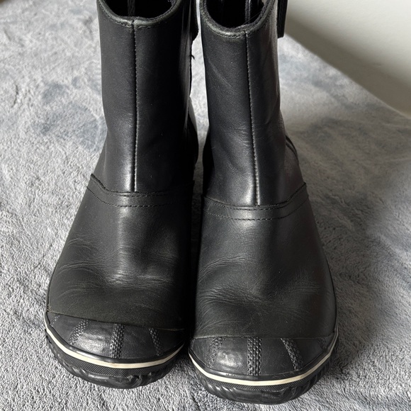 Sorel Black Leather slimboot boots 8.5 - Picture 8 of 11